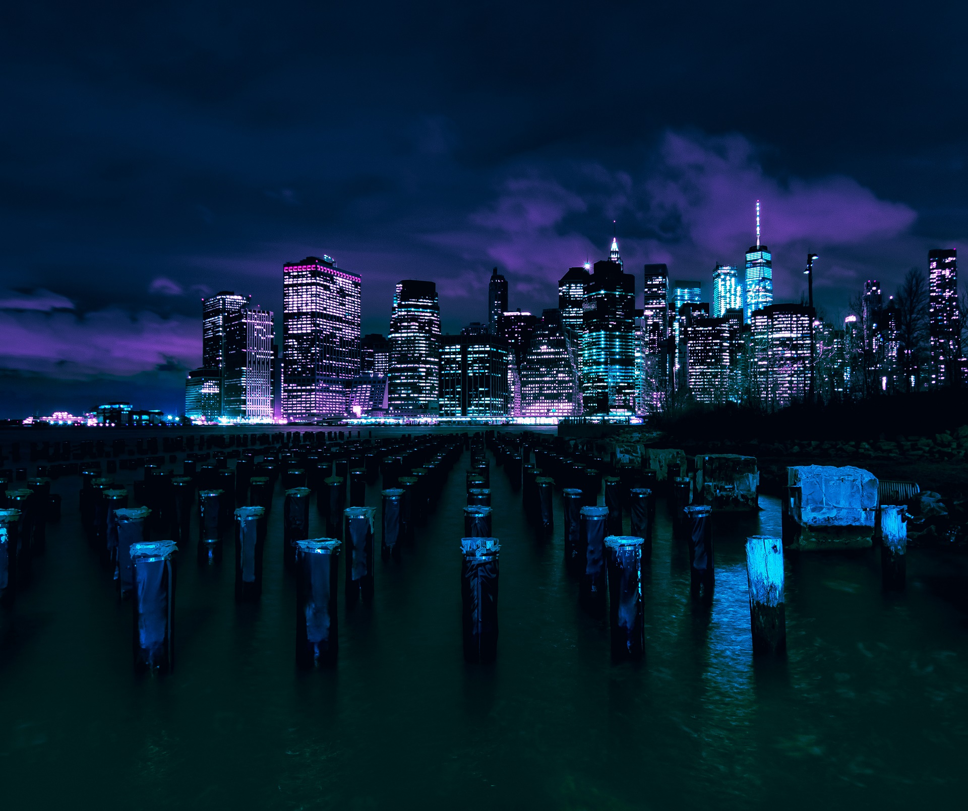 new york city neon night