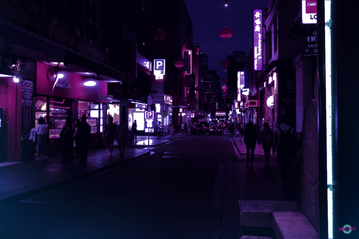 Melbourn Chinatown at night cyberpunk